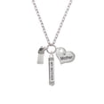 thumbnail image 2 of Delight Jewelry Silvertone 3-D Clear Frosted Baby Bottle Always My Mother Bar Zoe Necklace, 2 of 4