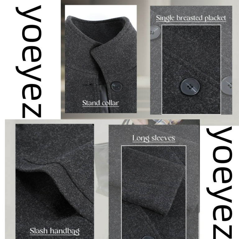 Gray long trench wool coat with big pockets 4436 Gray long trench wool coat with big pockets 4436