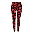 thumbnail image 4 of Tosmy Women's Leggings Valentine's Day Women Print Tights Leggings Control Yoga Sport Leggings For Women High Waist Leggings Pants, 4 of 5