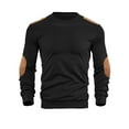 thumbnail image 2 of Colorblock Sweatshirts for Men Long Sleeve Round Neck Pullover Casual T-shirt Workwear Regular Fit Sweater Oversized Sweatshirts Soft Classic Tops Comfortable Loungewear, 2 of 7