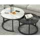 thumbnail image 5 of Mesa De Centro Doble Negro Y Blanco Redonda Moderna Negro, 5 of 5