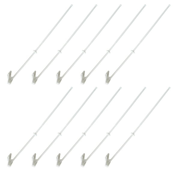 SEWOART 10Pcs White Car Window Flag Clips Flag Brackets for Safety and Team Flags