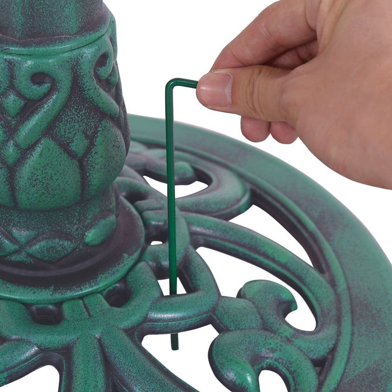 Costway Pedestal Bird Bath, Green photo 7