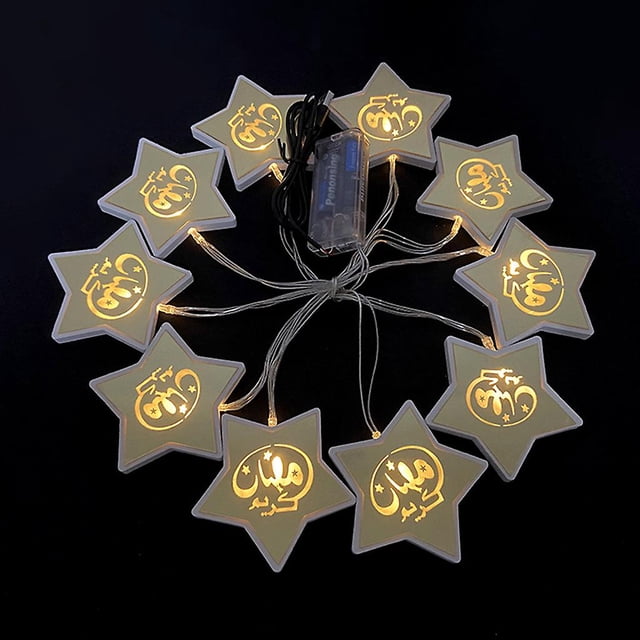 Guirnalda de luces acrílicas de 2m con forma de estrella, luces Led para fiesta en casa, accesorios de decoración para jardín, regalo de Navidad
