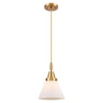 thumbnail image 3 of 447-1P-BB-G41 Innovations Lighting Cone - 1 Light Cord Hung Mini Pendant-7.75 Inch Wide and 11.13 Inch Tall-Brushed Brass Finish-Matte White Glass, 3 of 7