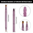 thumbnail image 2 of Dinheiro 3 pcs Dual End Lip Brush Retractable Lipstick Makeup Brush Tool Applicators,type:style2;, 2 of 5