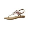 thumbnail image 1 of White Mountain Womens London Faux-Leather Thong Flat Sandals, 1 of 3