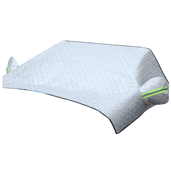 Car Double Aluminium Film Windshield Cover Anti-icing Anti-scratch Outdoor Protection Cover Half Car Cover Cloth for Outdoor Four Seasons Use