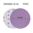 thumbnail image 2 of Unique Bargains 15 Pack 5-Inch Purple Sanding Discs 80 Grits Hook & Loop Professional Aluminum Oxide Sandpaper, 2 of 6