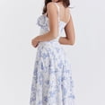 thumbnail image 4 of Robe Midi à Bretelles pour Femme, Imprimé Floral, Mode, Sans Manches, Robe Féminine, Vestidos, 4 of 7