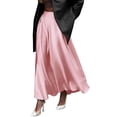 thumbnail image 3 of Women'S A-Line Long Maxi Swing Pleated Skirt Pink M, 3 of 7