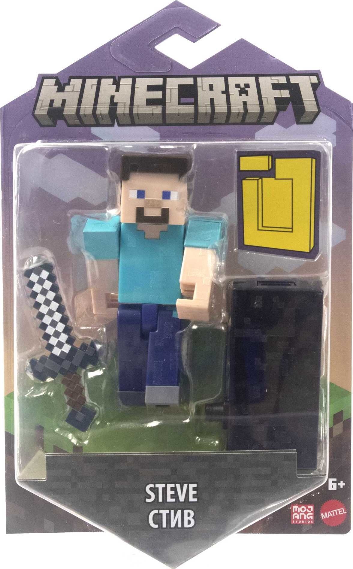  Mattel Minecraft Craft-A-Block Biome Builds Steve Figure,  Authentic Pixelated Video-Game Character, Action Toy to Create, Explore and  Survive, Collectible Gift for Fans Age 6 Years and Older : Toys & Games