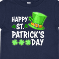 thumbnail image 4 of Inktastic Happy St. Patrick's Day Green Hat and Clovers Boys or Girls Baby T-Shirt, 4 of 5