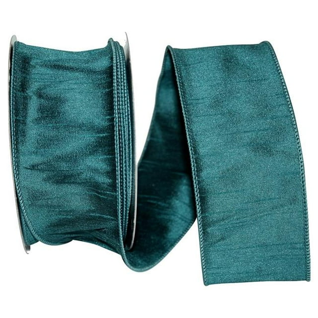 Reliant Ribbon 92975W-915-40H 20.5 Po 20 Yards Dupioni Supreme Wired Edge Ribbon, Jade