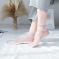 thumbnail image 6 of 5 Pairs Women's Lace Ankle Socks Mesh Lace Fishnet Ankle Socks for Girls Accessories Dress, 6 of 7