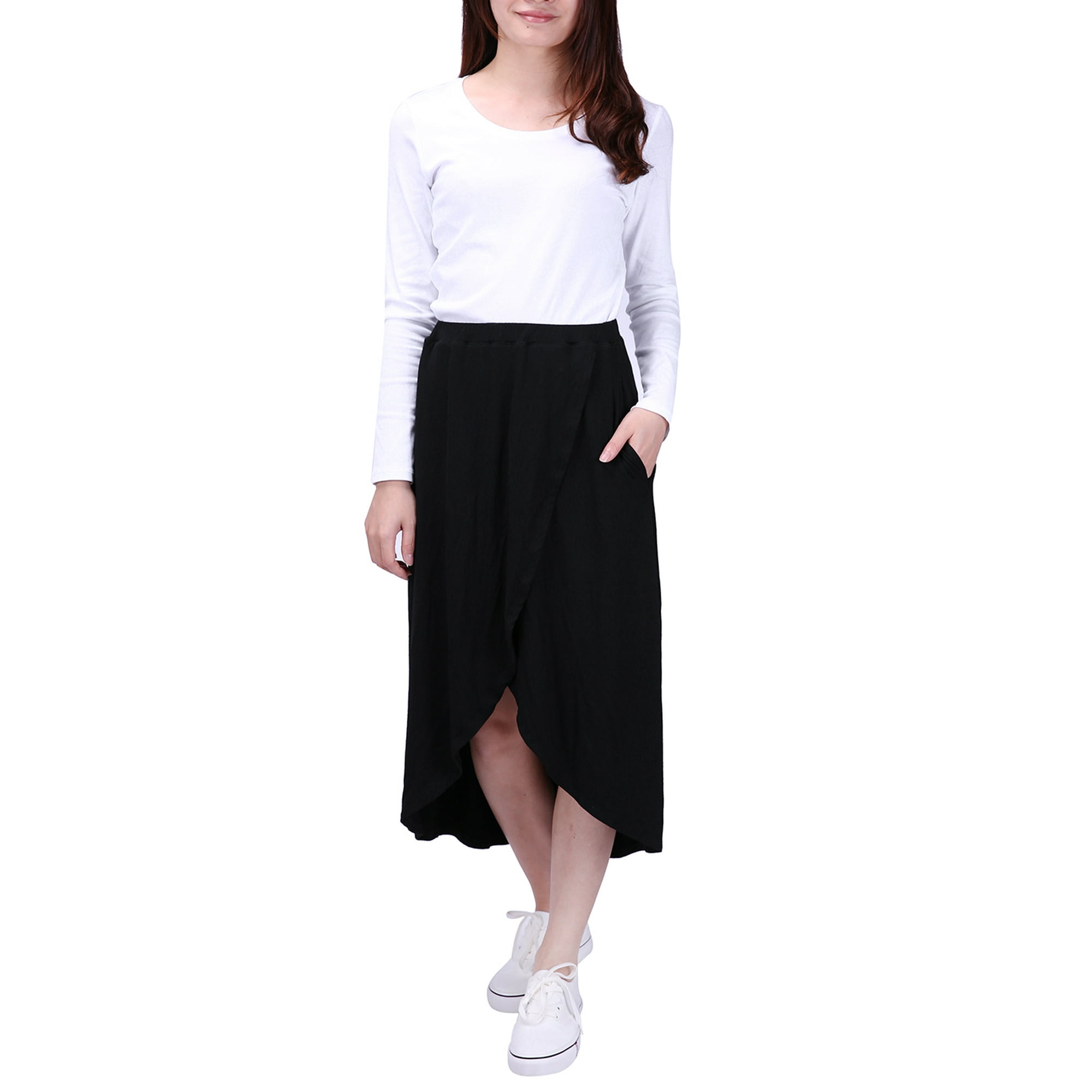 Hde Women S Plus Size Lightweight Long Maxi Skirt With Pockets Walmart Canada