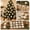 ivory, variant on Xiying Patterned Christmas Ball Ornaments, 12 Piece Set, Khaki, 2.36 Inch Plastic Tree Decorations