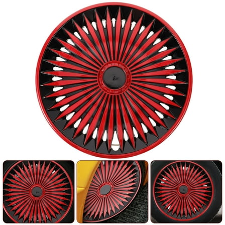 KALLORY 1Pcs Car Wheel Hub Cover for Vehicle Upgrades Round Steel and PP 12-inch