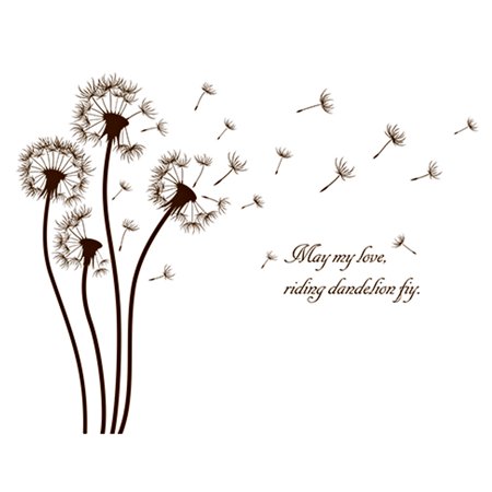 PVC Dandelion Pattern Self-adhesive Wall Glass Table Film Sticker 70cm x 50cm