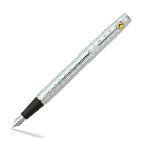 - Sheaffer Ferrari 300 Checkered Flag Chrome Medium Point Fountain Pen