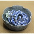 thumbnail image 4 of Faceted Dyed Sky Blue Agate Gem Semi Precious Gemstone 8mm Ball Beads Stretch Bracelet 7" Unisex, 4 of 4
