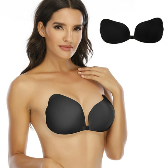 Women Self-adhesive Invisible Bra Push Up Strapless Backless Silicone Gel Corset Underwear