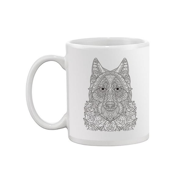 Fox With Roses Zentangle Style Mug - Image by Shutterstock