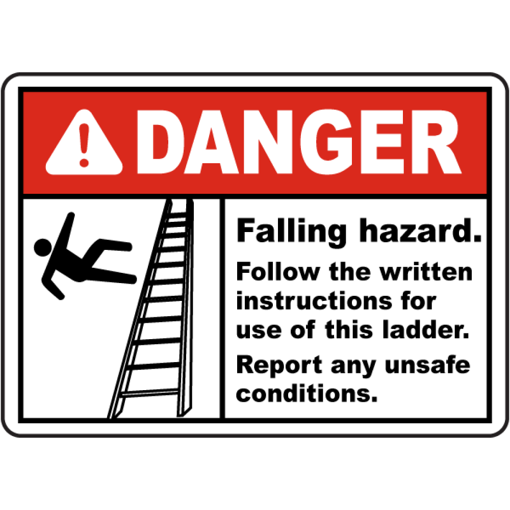 That you follow the instructions. Follow safety instructions. follow instructions. fall hazard edge. swing fall hazard.