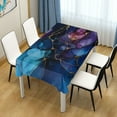 thumbnail image 2 of WOBOGO Gilt Blue Marbles Square Tablecloth 54×54in Polyester Fabric Tablecloth Washable Dust Resistant Wrinkle Resistant, 2 of 9