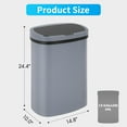 thumbnail image 7 of YRLLENSDAN Kitchen Trash Can 13 Gallon Size, Touchless Trash Can 13 Gallon, Motion Sensor Trash Can with Lid, Automatic Garbage Can 13 Gallon,Plastic Tall Trash Bin, Gray, 7 of 7