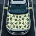 thumbnail image 3 of Yuyamidu Dachshund Auto Side Mirror Wrap Green Leaf Vehicle Front Hood Cover for Cars Sedans 2 Side View Mirror Covers and 1 Car Hood Cover Wrap St. Patrick's Day Car Exterior Accessories, 3 of 7