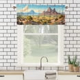 thumbnail image 3 of Cactus Valance Curtain for Kitchen Tropical Succulent Plant Floral Desert Mountain Privacy Decorative Rod Pocket Short Window Valance Curtains 54 by 18 in, 1 Panel, 3 of 6
