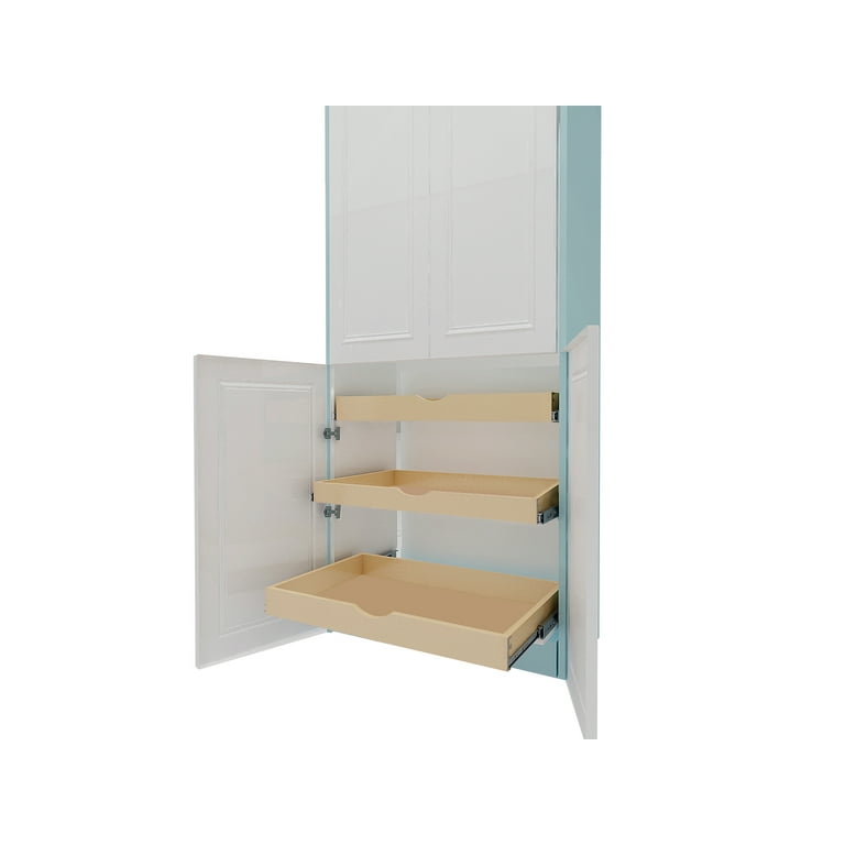 Soft-Close DIY Slide Out Cabinet Shelf Pull-Out Wood Drawer