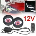 thumbnail image 3 of 2PCS USB LED Dynamic 12V 3D Devil Eye Headlight Projector Lamp Kit with Remote Control, Universal Car Headlight Retrofit Lights Red Blue Green, 3 of 8