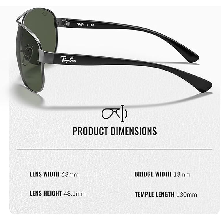 Ray-Ban RB3386 Pilot Shaped Non-Polarized Sunglasses for Men
