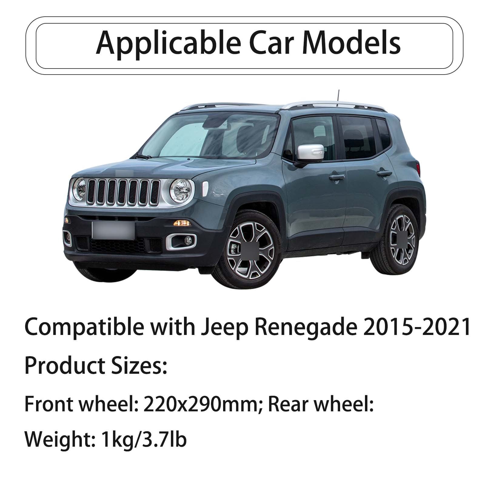 Mud Guards Fit For Jeep Renegade 2015-2021, Mud Flaps Splash Guards, Front And Rear 4 Pieces Car Mudguards Wheel & Tire Flaps, Car Fenders-Black