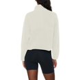 thumbnail image 5 of HAJWOH Womens Fleece Cropped Half Zip Fuzzy Sweatshirts Warm Sherpa Pullover Stand-Up Collar Varsity Jackets with Zipper Pockets, 5 of 7
