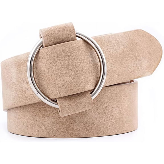 DOVACKA Women Suede Belt Fashion Leather Belts With Silver Buckle Ladies Waist Belt For Jean Pant