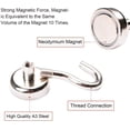 thumbnail image 2 of Magnetic hook extra strong, magnetic hook removable, neodymium magnets, 2 of 5