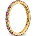 thumbnail image 4 of 14K Yellow Gold Lab Grown Diamond Si1/Si2 G H I & Cr Pink Sapp Eternity Band (Size 4) Made In India et0049-cps-050-4ylg, 4 of 5