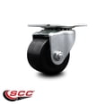 thumbnail image 2 of Low Profile Polyolefin 2-1/2 Inch Wheel Top Plate Swivel Caster SCC, 2 of 2