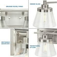 thumbnail image 4 of Hinton Collection Three-Light Brushed Nickel Farmhouse Bath Vanity Light, 4 of 8