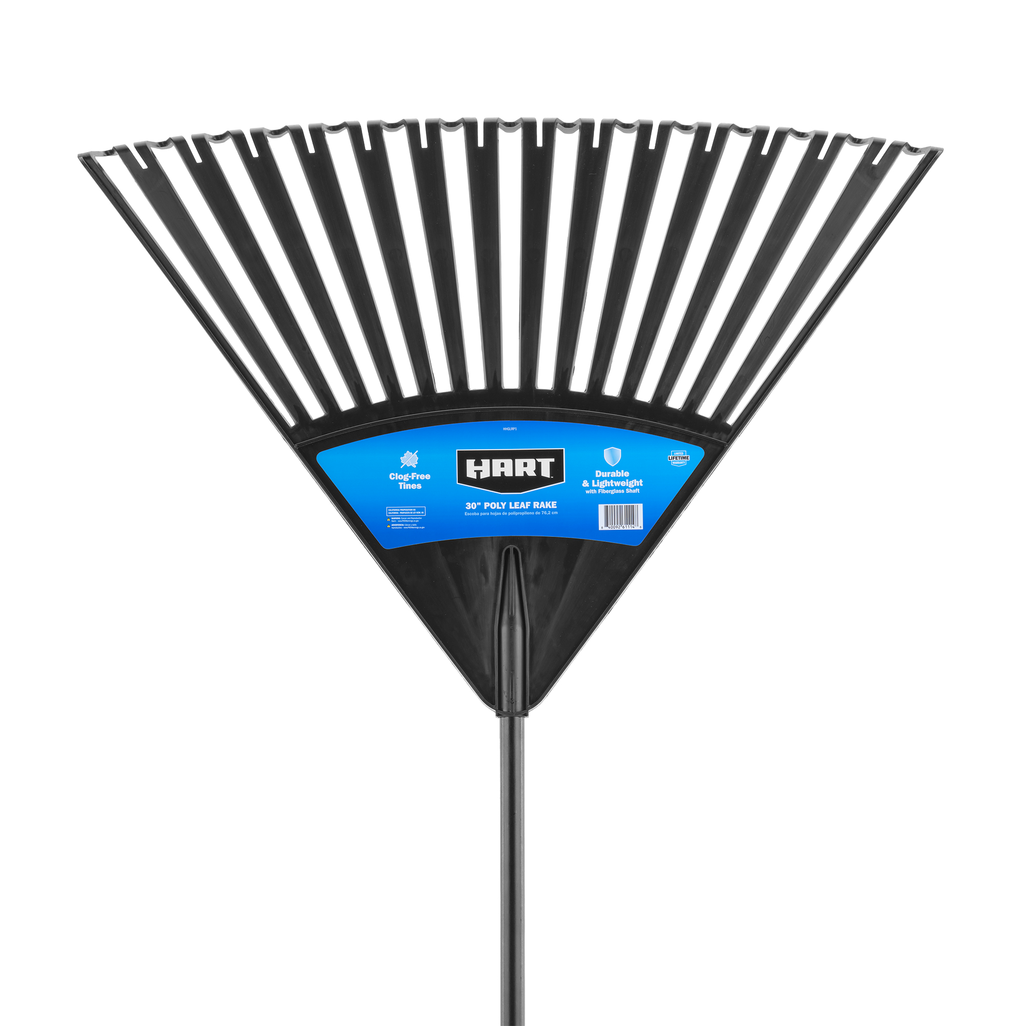 HART 30-inch Leaf Rake with Poly Plastic Head - image 2 of 9