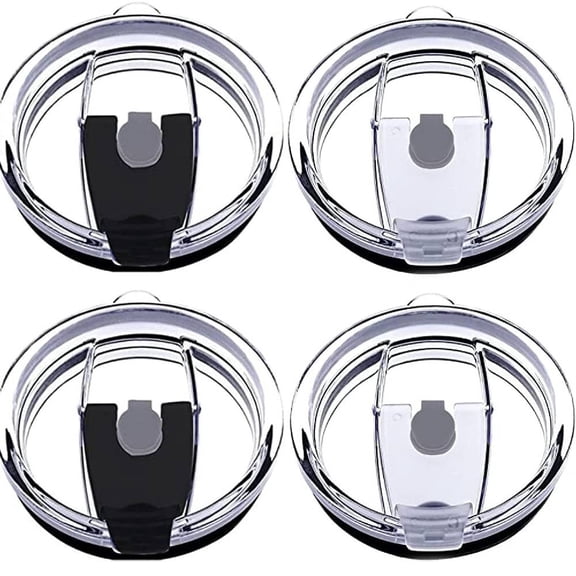 4 Pack Tumbler Lids Spillproof 20 oz, Splash Resistant Lid for Beast,Juro,Ozark Trail,Rae Dunn,Atlin,Coffee Mug and More Cooler Cup,Covers for 20 Ounce Tumbler