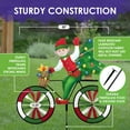 thumbnail image 3 of Christmas Tree Elf Bicycle Wind Spinner 30", 3 of 6