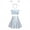 Holographic Silver, variant on Women's 3Piece Metallic Outfit Shiny Crop Top + Silver Flared Skirt + Alien Headband Halloween Costume Clubwear Musical Festival Rave Outfit S Holographic Silver- Cami