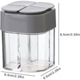 thumbnail image 3 of 2 Pieces Spice Jars, Square Spice Jars, Spice Storage Jars, Kitchen Spice Jars, Transparent Salt Spice Jar, 4 in 1 Design, Open Compartment, Herbs, Sa, 3 of 5
