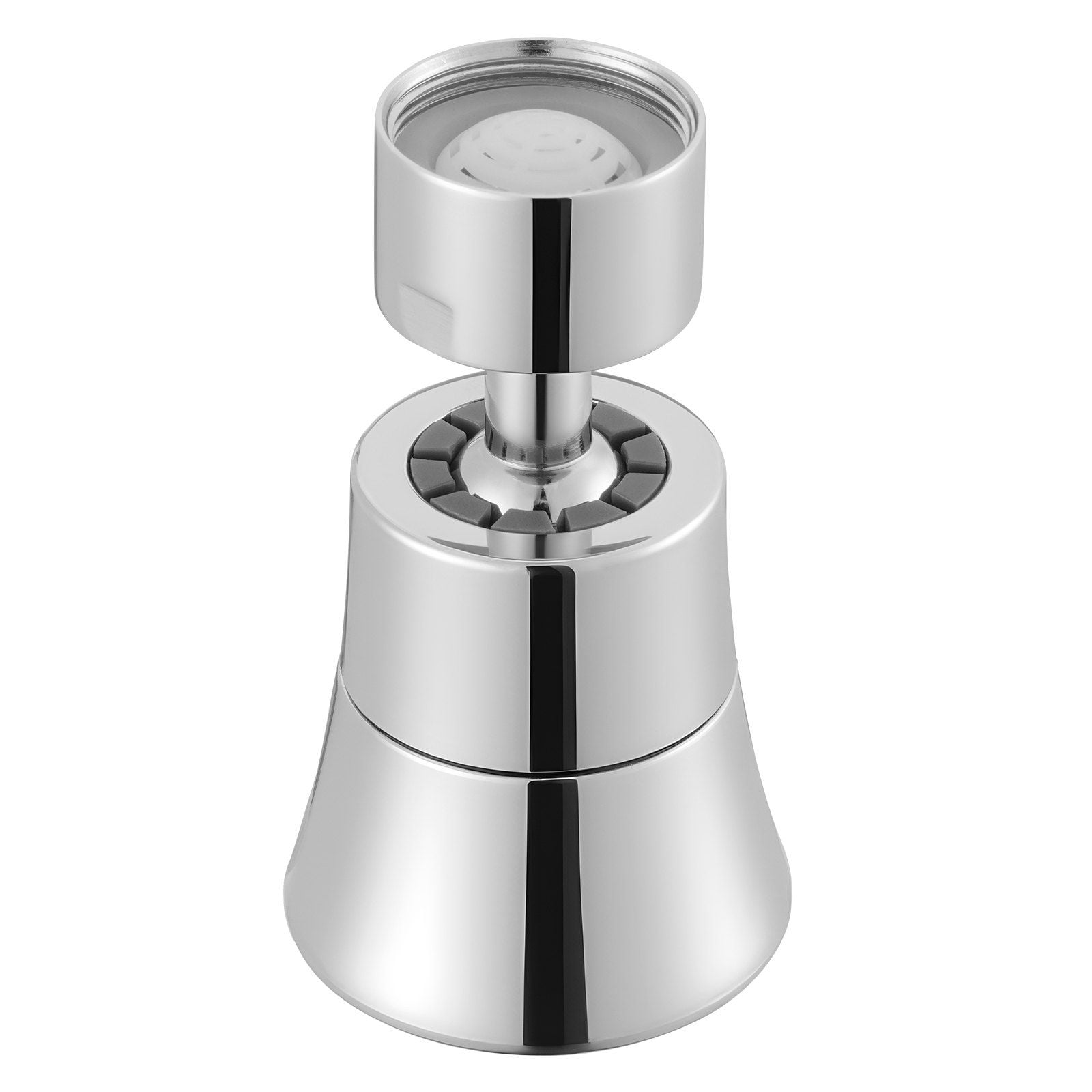 360° Swivel Kitchen Faucet Aerator with 5 Spray Modes, Anti-Splash Adapter, Universal Brass Fitting for Standard Kitchen Sinks