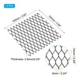 thumbnail image 2 of Hojas de metal perforadas Uxcell 4"L x 4"W, 2Pcs 20Ga 6x14mm de agujero hexagonal de malla de aluminio expandido para ventilación, filtración, rejilla de ventilación, pantalla de guardia, negra, 2 of 7
