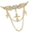 thumbnail image 4 of Broche con alas de ángel hecho de puntas de cuello para camisas con cadena s, Oro Yuyangstore Broches de moda para mujer, 4 of 8